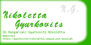 nikoletta gyurkovits business card